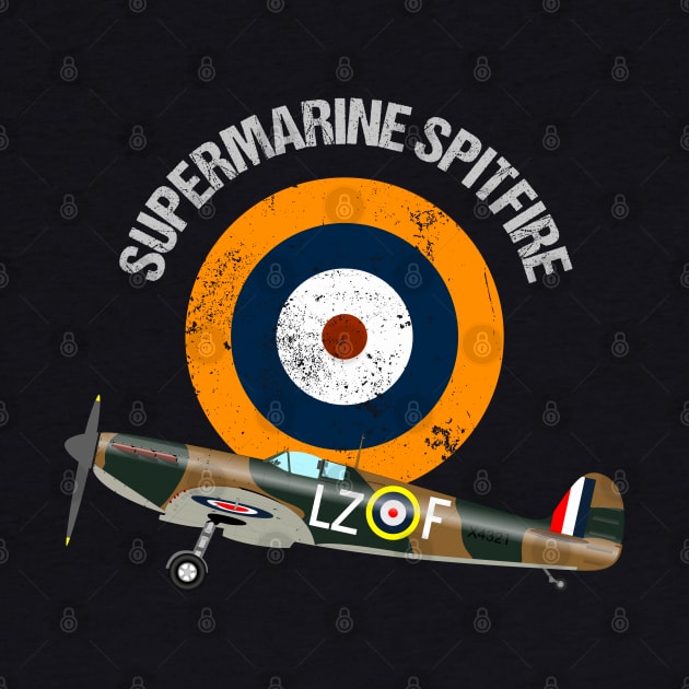 Supermarine Spitfire RAF Warbird Military WW2 Aircraft Plane Flugzeug MKI by stearman